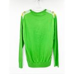 Dolce & Gabbana Lemon Granita Print Green Silk Crewneck Sweater NWT Photo 3