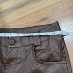 Wide Leg Brown Faux Leather pants Size M Photo 10