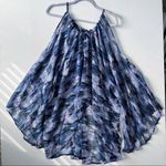 Planet Blue swim Cover Up flowy dress ONE SIZE Cold Shoulder blue purple Photo 1