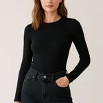 ZARA  Black Long Sleeve Bodysuit Photo 0