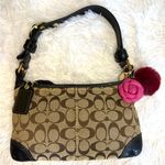 Coach y2k 2007 Black Brown Jacquard Hobo Signature Shoulder Bag Photo 0