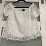 Sunday in Brooklyn  eyelet lace off the shoulder blouse Photo 1