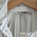 Madewell  Shirred Bubble-Sleeve Button-Up Shirt in White, Size Small Photo 6