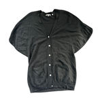 Vince  Black Button Front V Neck Cardigan Sweater Dolman Sleeve Pockets M Photo 0