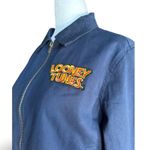Looney Tunes Bugs Bunny Zip Jacket Navy Thats All Folks Cotton Cropped Small Photo 3