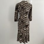 Day G Asymmetrical Kimono Cover Up ONE SIZE Animal Print Womens NWOT Brown Photo 3
