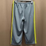 Adidas Y2K (06) Dark Gray Climalite Capri Pants with Bright Yellow Logo Size M Photo 1