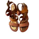 See By Chloe See by Chloé - NIB Lyna Leather Glitter Accent Platform Sandals Sz 38 Photo 4