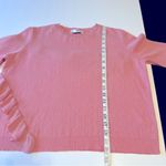ALANIZ ruffled asymmetric pullover sweater, lightweight, pink, size M Pink Size M Photo 5