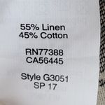 Madewell  Skirt Womens 4 Gray White Linen Blend Lace Up Striped Pockets Mini Photo 11