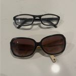 Brighton VTG Black & Brown Leather Mini Crossbody Pouch Sunglasses/Glasses Case Photo 10