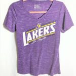 Nba Los Angeles Lakers Womens Purple V-Neck Graphic T-Shirt Size Large Photo 0