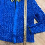 Reversible Vibrant Blue and Yellow Women's Magic Scarf Lightweight Jacket Sz S Photo 4