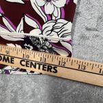 EXPRESS  Stylist Wide Leg Pants Womens 2L‎ Burgundy White Floral High Rise Boho Photo 15