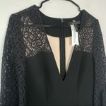 BCBGMAXAZRIA Black V-Neck Bell Sleeve Jumpsuit Photo 2