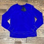 Rag and Bone  Electric Blue Shields Silk V-Neck Blouse NWT C24 Photo 1