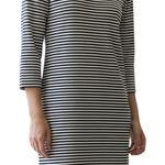 Philosophy  Body Con Black/White Striped‎ L/S Dress NWT $78 Size XS Photo 0