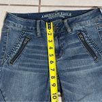 American Eagle Women Denim Jegging Ankle Super Stretch Stacked Moto size 4 Photo 7