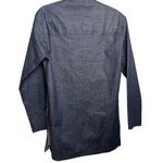 VTG Valentino Mandarin Collar Button Down Tunic Top Jacket Sz. 40 (US 4) Blue Photo 3