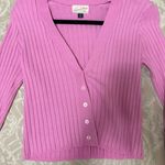 Universal Threads Women’s ribbed Pink Long Sleeve Sweater Photo 2