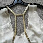 Diesel  Womens Sequins Sexy Clubwear Top Sleeveless Tank Cami Size XXS Lvory Photo 4