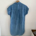 Madewell Central Linen Blend Chambray Button Front Shirt Dress XXS Photo 2