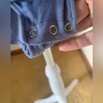 Free People  Easy Peasy Bodysuit in Denim Blue with Snaps Size Medium NWT Photo 6