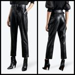 Ted Baker 💕💕 Faydell Pleather Belt Detail Trouser ~ Black US 10 NWT Photo 2