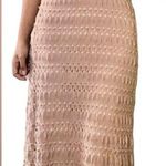 Venus  Loose Gold Knitting Lined Maxi Vacation Dress -Beach cruise Size M crochet Photo 0