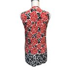 Jams World  Latona Rose Sleeveless Button Front Top Tunic Medium Red Black‎ T Photo 1