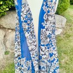 Susan Graver  Blue & White Polyester Sheer Vest Photo 1