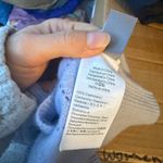 J.Crew Shale Blue Cashmere Pointelle Ruffle Mock Neck Sweater Photo 8