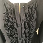 Pendleton waffle LS ruffle button down Blouse Photo 1