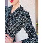 Rachel Zoe Classic Tweed Weave Texture Blazer Jacket Green/Silver Size XS NEW Photo 6