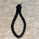 Black Homemade Macrame Chunky Lanyard Wristlet Photo 1