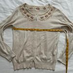 Roy Cassin Cream embroidered and beaded cardigan Tan Photo 6