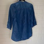 Elevenses Anthropologie  shirt chambray tencel‎ top xs Photo 5