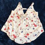 Sienna Sky  Red and White Backless Tie Front Camisole Photo 0