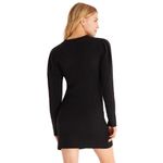 Z Supply Meredith Sweater Dress Black Ribbed XL Long Sleeve Cozy Minimalist Knit Photo 1