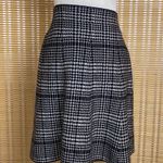 Max Studio Houndstooth Flared Knit Sweater Skirt Black & White Photo 0