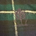 Vintage HARRODS Knights Bridge Blue Plaid 100% Lambswool Scarf Made in Scotland Photo 5