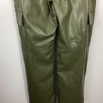 Abercrombie & Fitch The 90's Relaxed High Rise Cargo Vegan Leather Pants Size 6 Photo 6