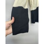 Calvin Klein  Women Medium Sweater Cream Black Colorblock Cowl Neck Pullover Top Photo 2