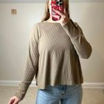Jane and Delancey : Taupe Ribbed Fleecy Long Sleeve Photo 1