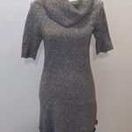 Heathered Brown cowl neck button detail sweater dress Size M Photo 0