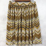 Cato Chevron Zig Zag Skirt Women Medium Pleated Bohemian Western Cowgirl Stretch Photo 0
