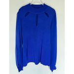 I.N.C. International Concepts Royal Blue Cutout Glam Sweater Sz Large Photo 2