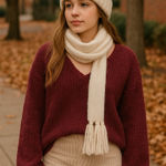 Altar'd State  Chenille Burgundy Womens Sweater Sz M Preppy Boho Cozy Cottagecore Photo 0