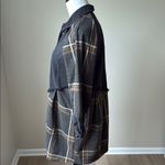 Chic Black and Brown Mini Dress with Plaid Design Size M Photo 4