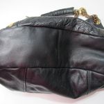 Vince Camuto Black Pebbled Soft Leather Hobo Bag Golden Hardware Tassle Hippie Photo 12